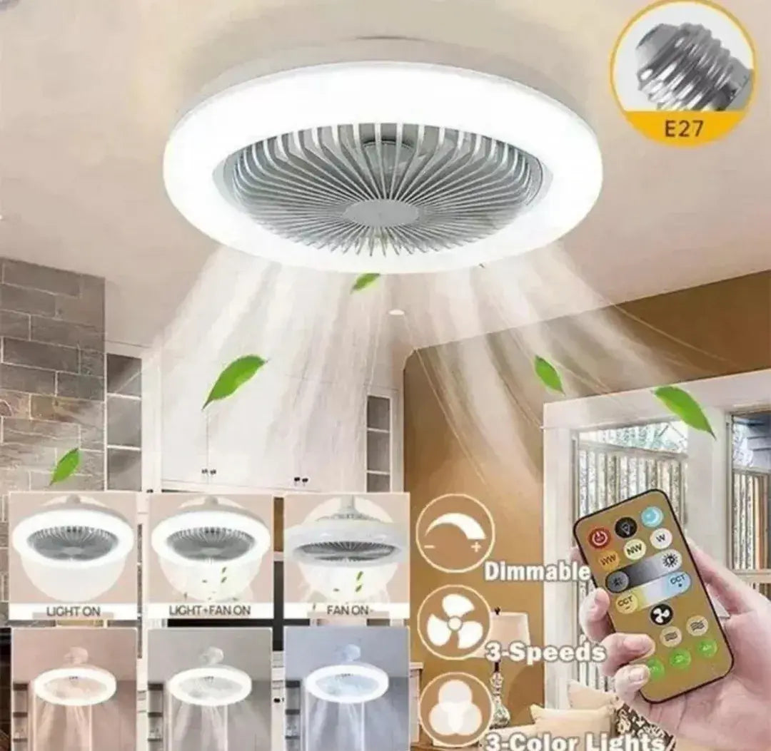 Lampara y ventilador de techo