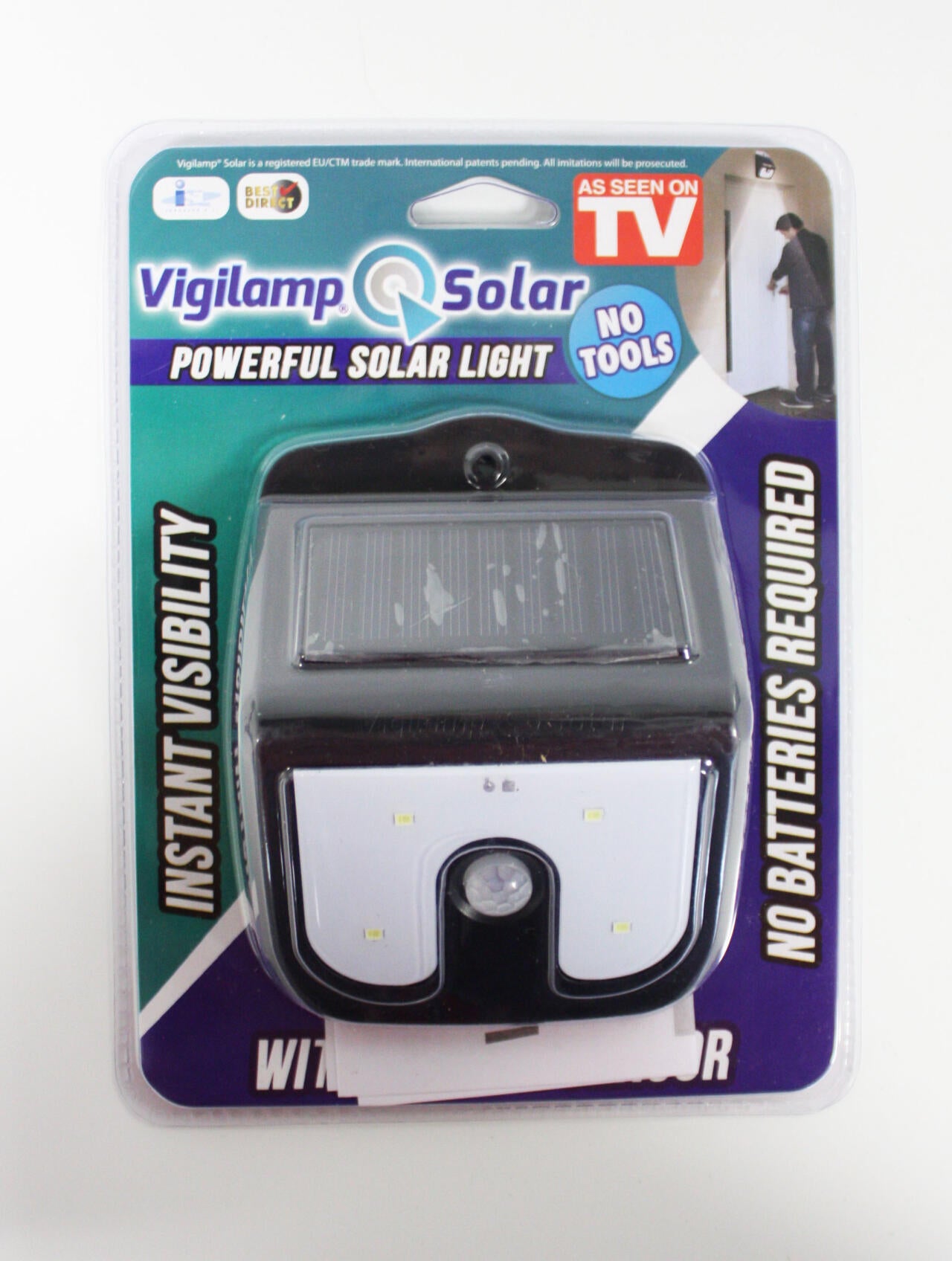 Lámpara solar con sensor de movimiento