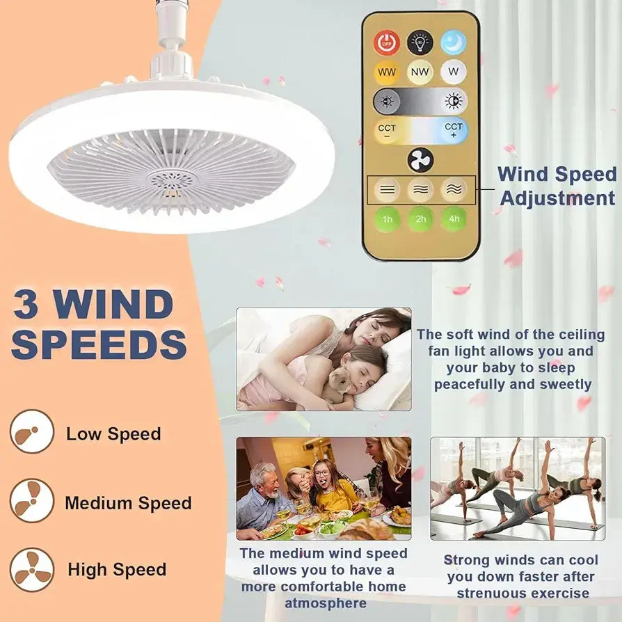 Lampara y ventilador de techo